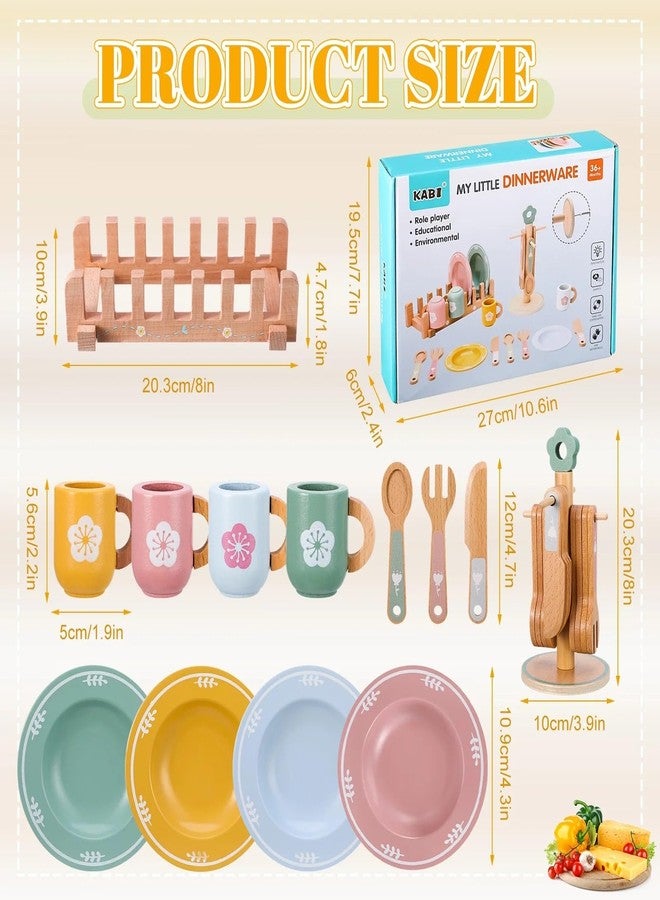 توي شاين مجموعة أدوات مطبخ خشبية من تويشاين، 22 قطعة، لعبة تمثيلية للعب التخيلي، لعبة تعليمية تفاعلية للأطفال من عمر 3 سنوات فما فوق. - Image 3